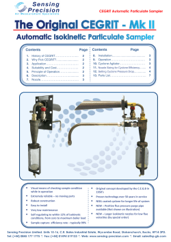 CEGRIT Manual - Sensing Precision