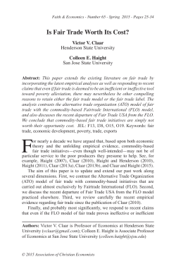 Is Fair Trade Worth Its Cost?