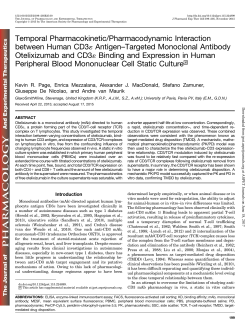 Temporal Pharmacokinetic/Pharmacodynamic Interaction between