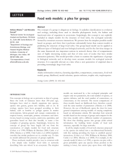 Food web models: a plea for groups