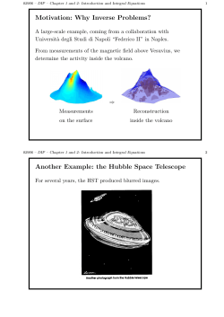 Motivation: Why Inverse Problems? Another Example: the Hubble