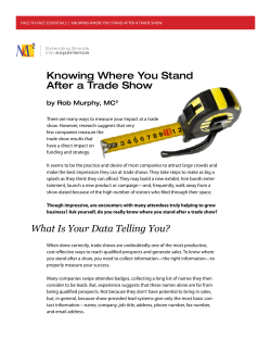 Knowing Where You Stand After a Trade Show What Is Your