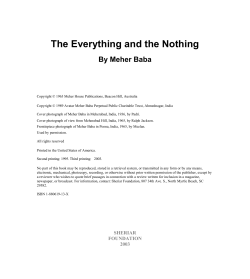 The Everything and the Nothing