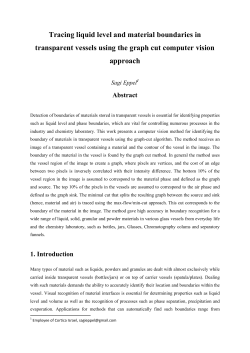 Tracing liquid level and material boundaries in