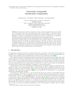 Universally Composable Synchronous Computation
