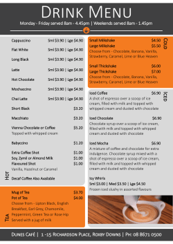 Drink Menu