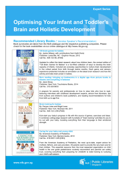 Optimising Your Infant and Toddler`s Brain and Holistic Development