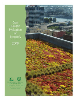 Cost Benefit Evaluation of Ecoroofs