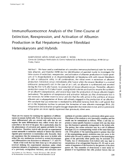 I m m u nofl uorescence Analysis of the Time