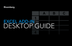 Excel Add-in Desktop Guide- I