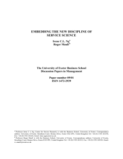 embedding the new discipline of service science