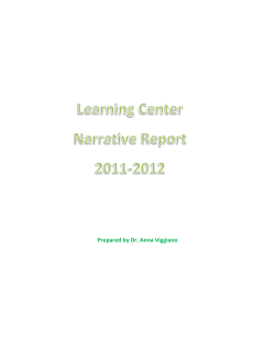 2011-12 Learning Center Narrative on Data