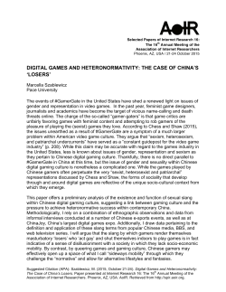 Print this article - AoIR Selected Papers of Internet Research