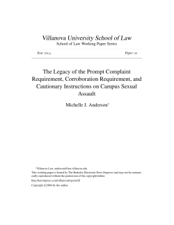 Corroboration Requirement - National Center on Domestic and