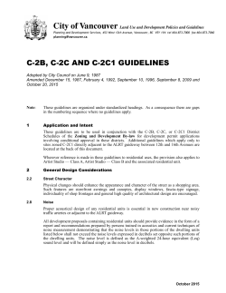 Guideline: C-2B, C-2C and C-2C1 Guidelines