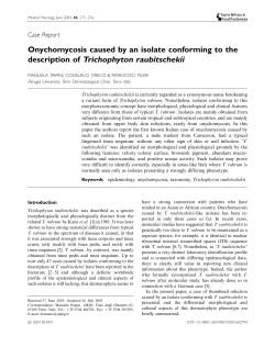 description of Trichophyton raubitschekii