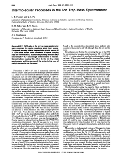 Intermolecular Processes in the Ion Trap Mass