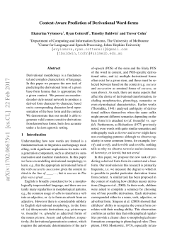 Context-Aware Prediction of Derivational Word