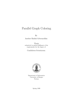 Parallel Graph Coloring