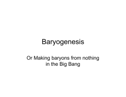 Baryogenesis - University of Hawaii Physics Department
