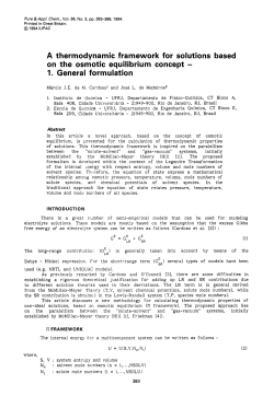 A thermodynamic framework for solutions based on the osmotic