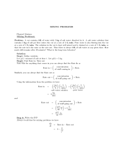 Mixing Problem Solutions
