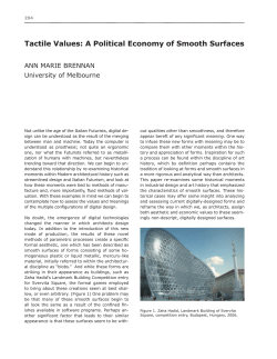 Tactile Values: A Political Economy of Smooth Surfaces
