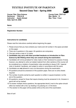 Second Class Test (model answers)