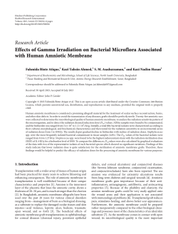 Effects of Gamma Irradiation on Bacterial Microflora Associated with