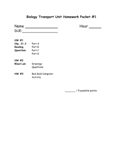 Biology Cell Unit Homework Packet #1