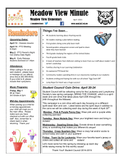 Meadow View Minute OASD - Oconomowoc Area School District