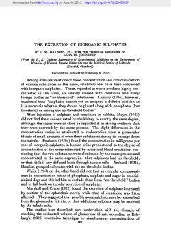 THE EXCRETION OF INORGANIC SULPHATES