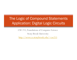The Logic of Compound Statements Application