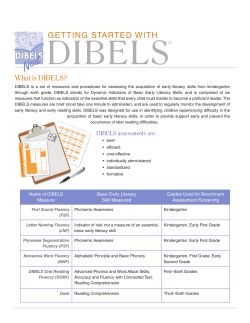 Getting Started with DIBELS