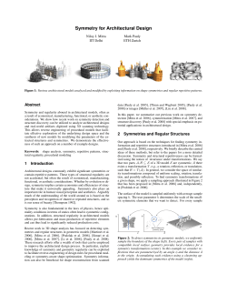 Symmetry for Architectural Design