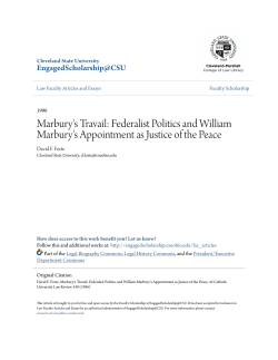Marbury`s Travail - EngagedScholarship@CSU