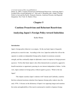 Chapter 5 Cautious Proactivism and Reluctant Reactivism
