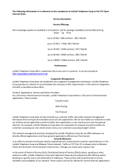FCC Open Internet Rules - LaValle Telephone Cooperative