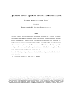 Dynamics and Stagnation in the Malthusian Epoch