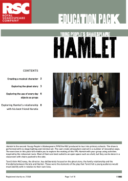 Hamlet Teacher Pack 2010 - Royal Shakespeare Company
