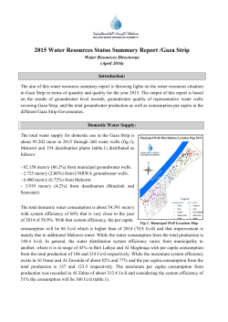 2015 Water Resources Status Summary Report /Gaza Strip