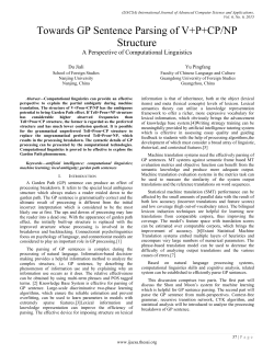 Towards GP Sentence Parsing of V+P+CP/NP Structure