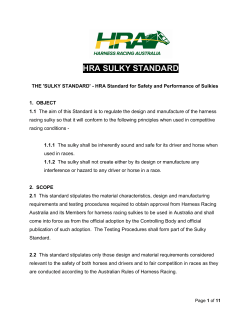 HRA Sulky Standard - Australian Harness Racing