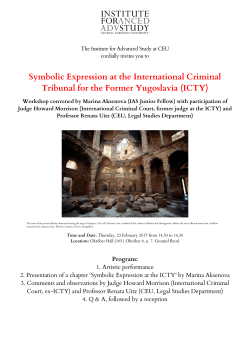 Symbolic Expression at the International Criminal Tribunal for the