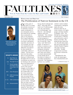 The Proliferation of Nativist Sentiment in the US