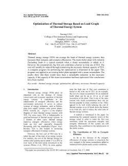 Optimization of Thermal Storage Based on Load Graph