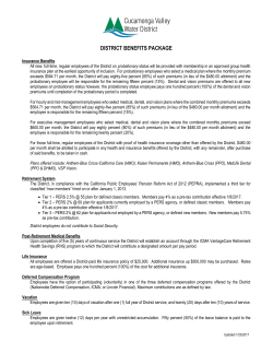 DISTRICT BENEFITS PACKAGE