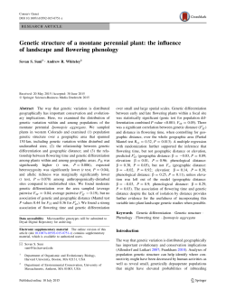 Genetic structure of a montane perennial plant: the influence of