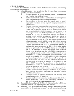 G.S. 7B-101 Page 1 &sect; 7B-101. Definitions. As used in this