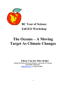 The Oceans &ndash; A Moving Target As Climate Changes